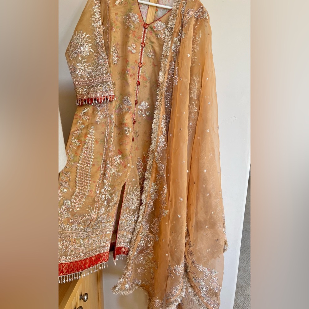 Pakistani Indian Brand Hussain Rehar festive fancy party wear dress suit - Picture 5 of 16